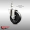 Service Caster 4 Inch 316SS Soft Rubber Wheel Swivel 3/8 Inch Threaded Stem Caster SCC SCC-SS316TS20S414-SRS-381615 - alternate 2